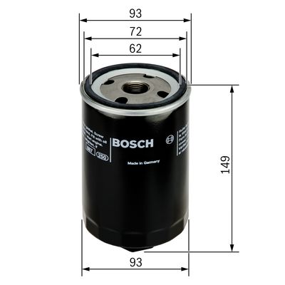 BOSCH F 026 407 004 Filtre à huile P7004