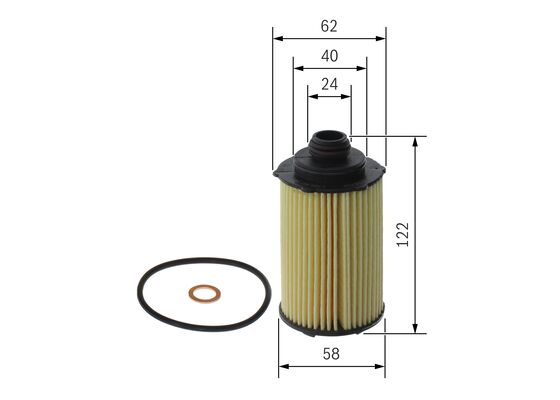 BOSCH F 026 407 348 Filtre à huile pour SSANGYONG: Tivoli, Korando, Rexton