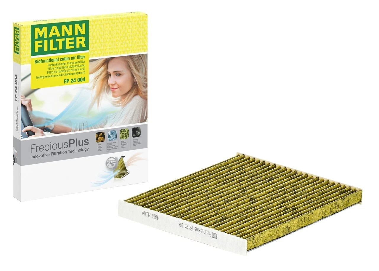 MANN-FILTER FP 24 004 Filtre d'habitacle Filtre à charbon actif avec polyphenol, avec effet antibactérien