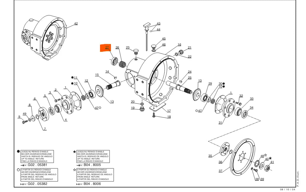 joint SPI 45x65x8 RENVOI D'ANGLE MANITOU 563788