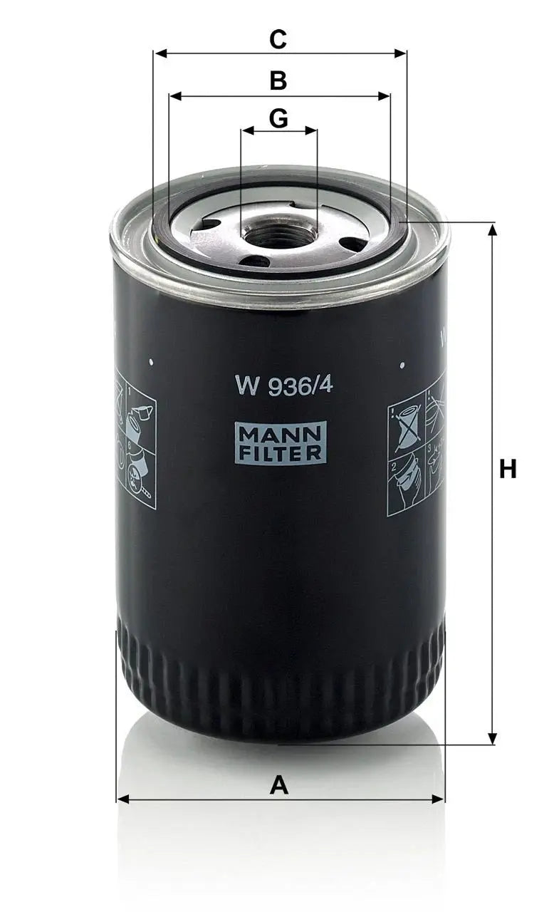 MANN-FILTER W 936/4 Filtre à huile MANN-FILTER