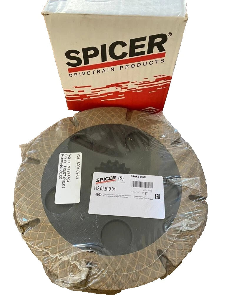 1x DISQUE FREIN DANA SPICER 112.07.610.04 112.07.610.02 MANITOU 562516 786594