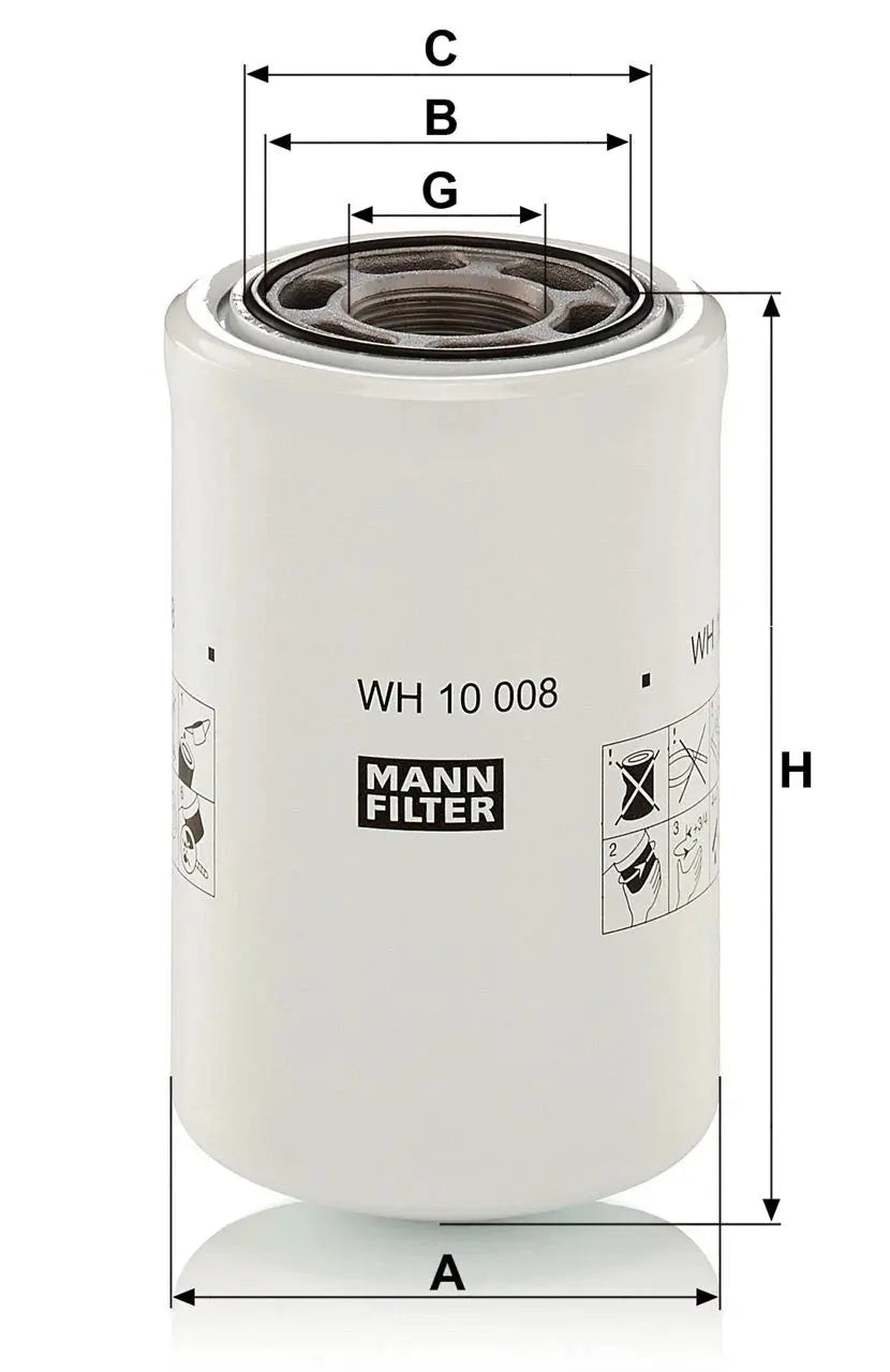 MANN-FILTER WH 10 008 Filtre à huile de transmission MANN-FILTER
