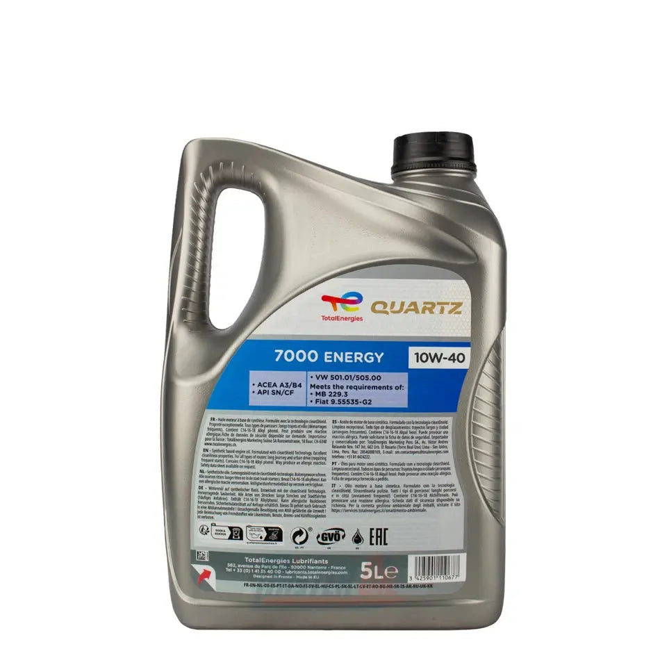 TotalEnergies 214114 Quartz, 7000 Huile moteur 10W40, 5I TOTAL