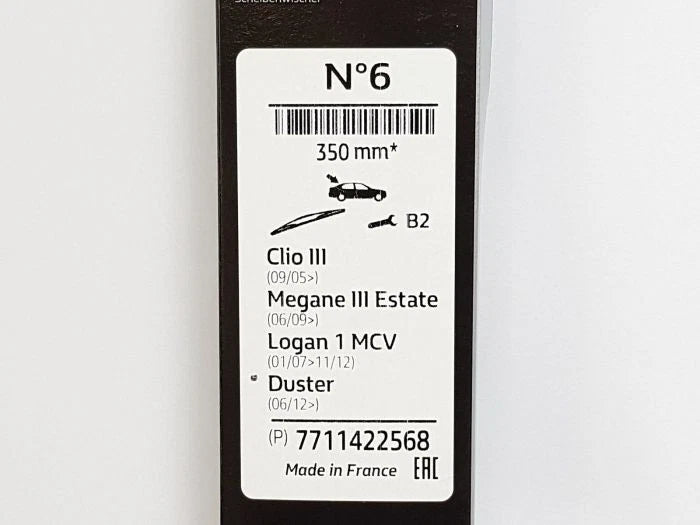 Renault 7711422568 Balais D'essuie Glace Arrière Original