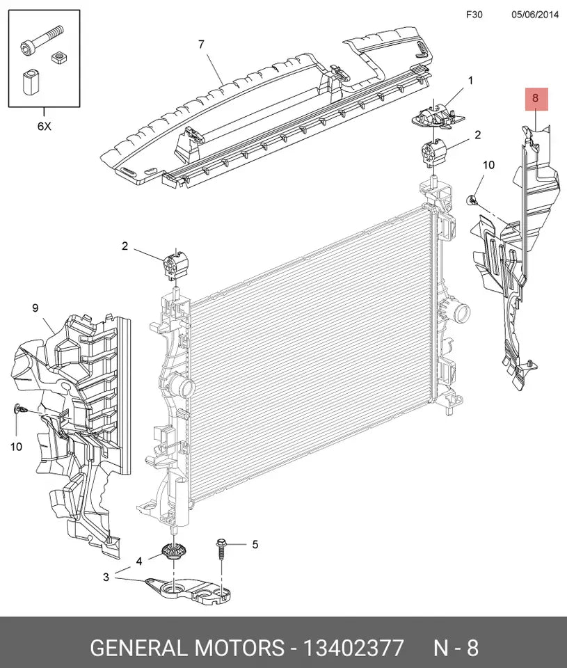 SUPPORT ENTREE AIR ORIGINE OPEL PSA 13402377