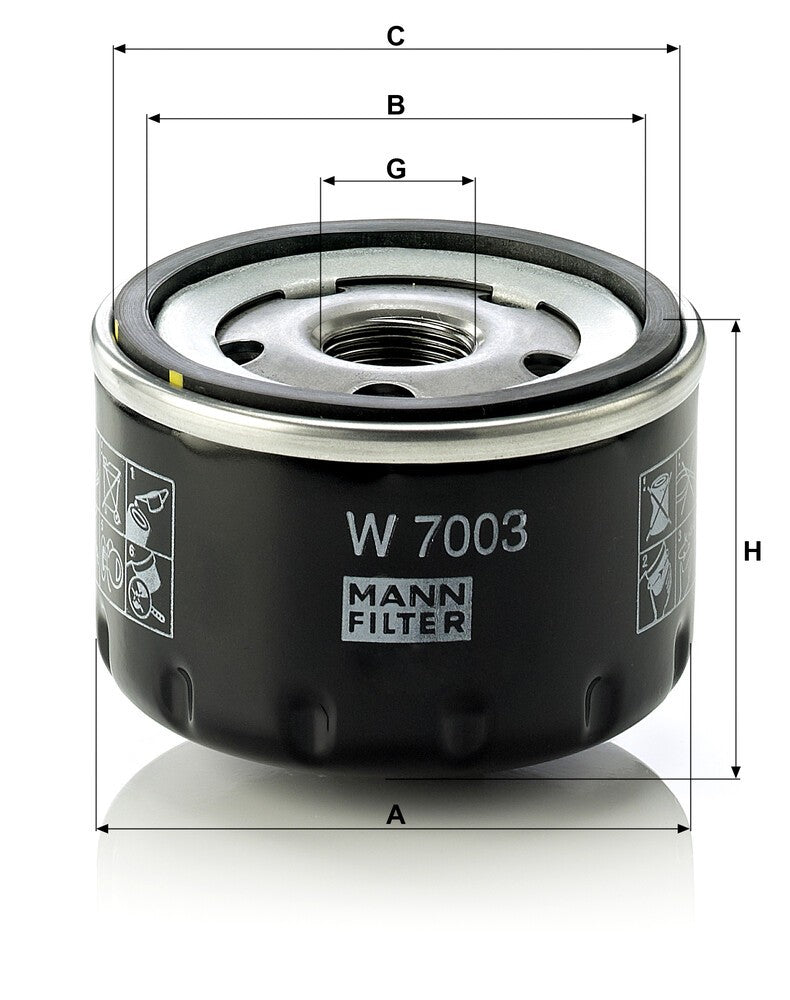 MANN-FILTER W 7003 Filtre à huile