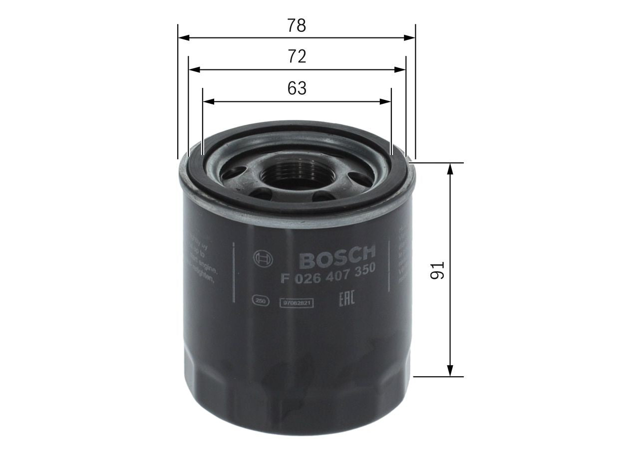 BOSCH F 026 407 350 Filtre à huile