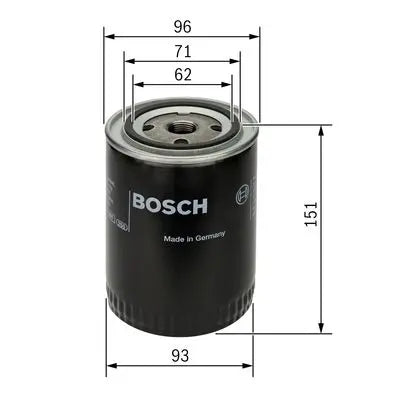 Bosch 0 451 203 012 Filtre à huile  P3012 - BOSCH