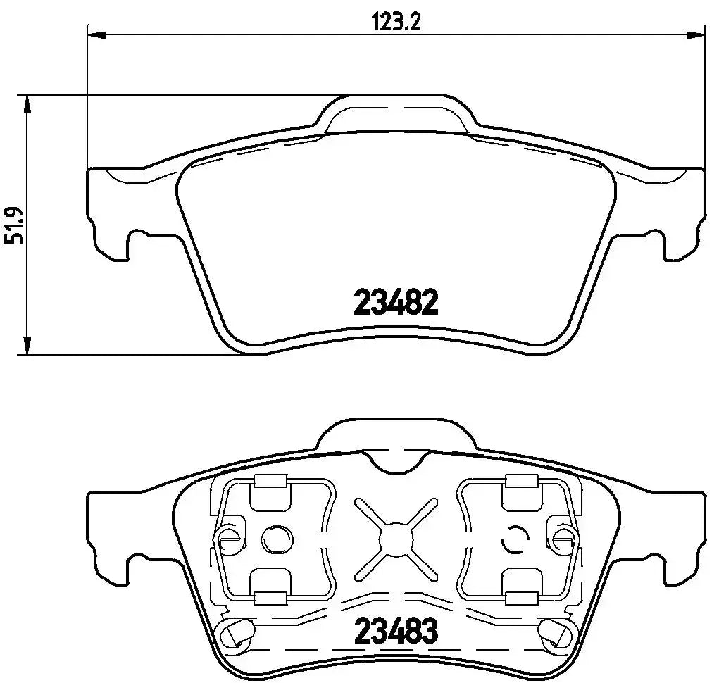 BREMBO P 59 044 Plaquettes de freins Arrière BREMBO