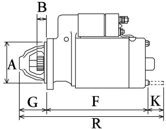 HC-Cargo 111070 Démarreur Kw 1.7, Voltage 12