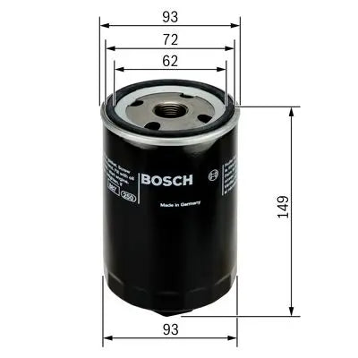 BOSCH F 026 407 004 Filtre à huile P7004 BOSCH