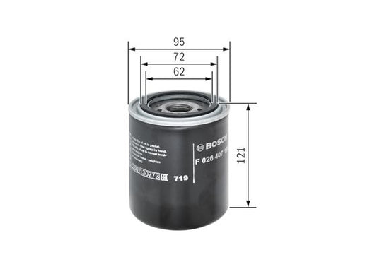 Bosch P7198 - Filtre à huile F 026 407 198