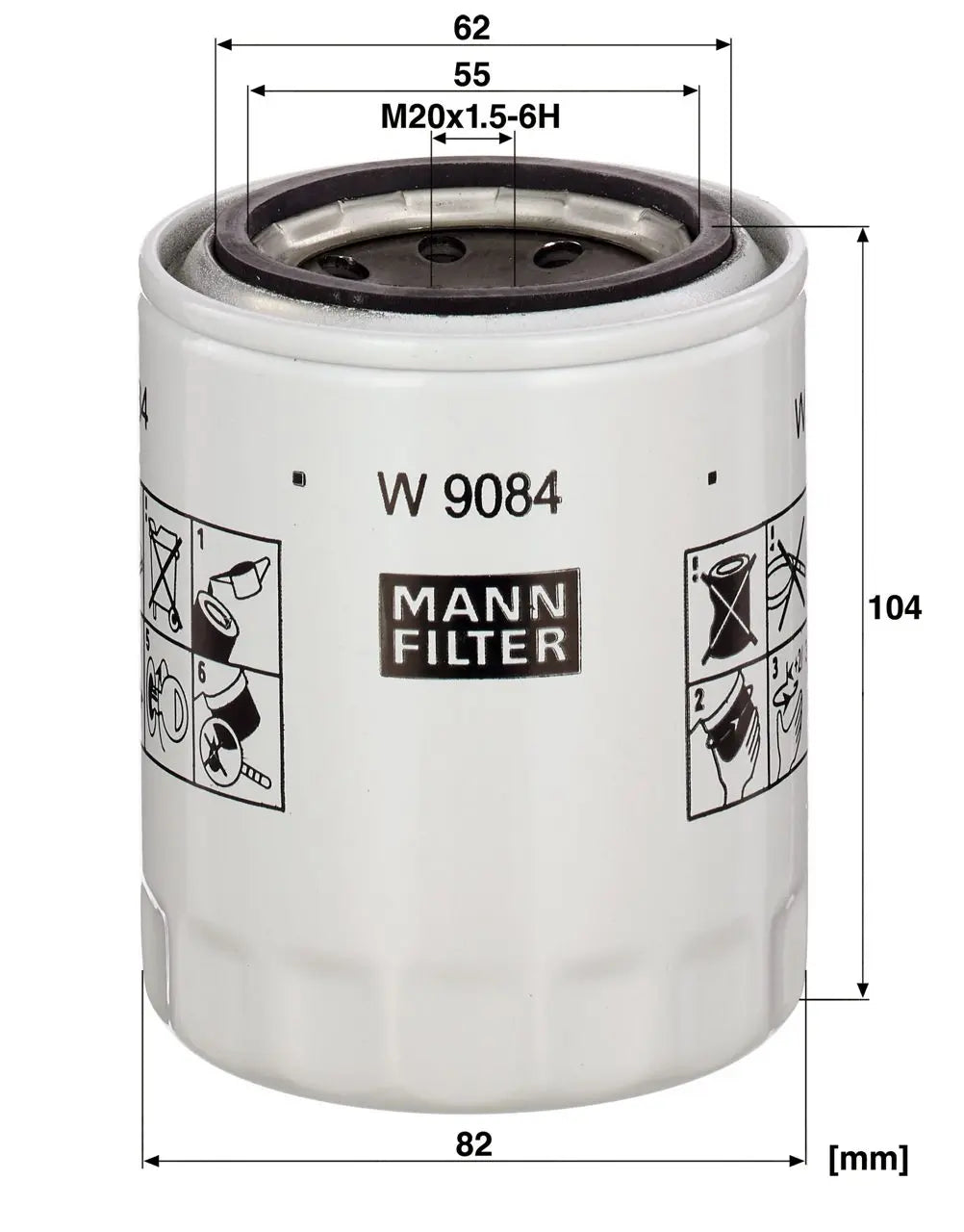 MANN-FILTER W 9084 Filtre à huile MANN-FILTER