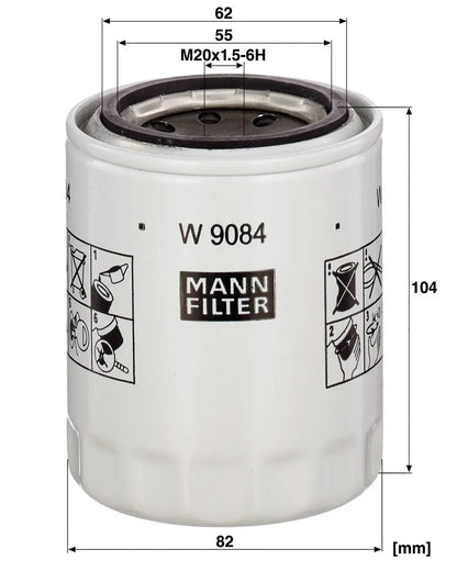 MANN-FILTER W 9084 Filtre à huile MANN-FILTER