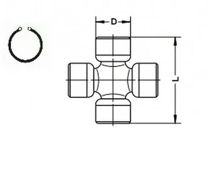 GKN U200 Universal joint kit / Croisillon 30.2×106.4 mm GKN