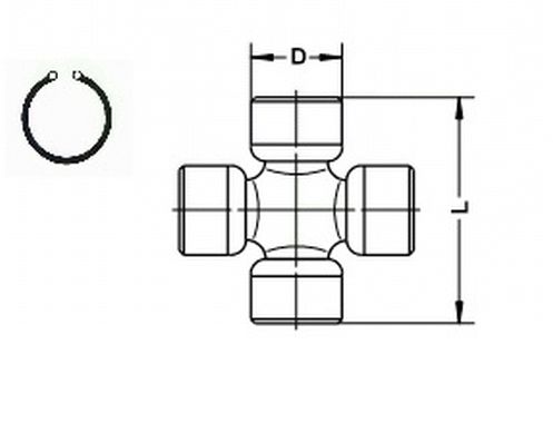 CROISION CARDAN SPIDAN U200, GKN U 200 MANITOU 749824 550694 109753