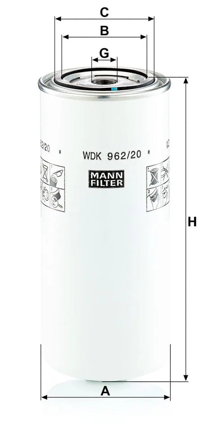 MANN-FILTER WDK 962/20 Filtre à carburant MANN-FILTER