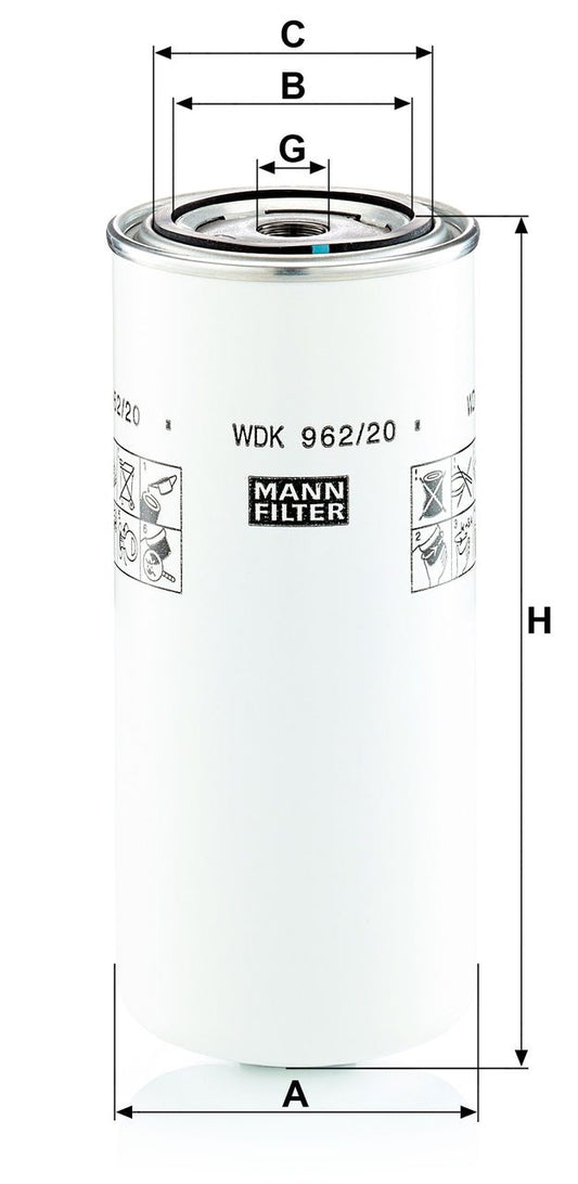 MANN-FILTER WDK 962/20 Filtre à carburant