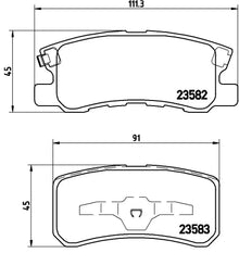 BREMBO Prime P 54 031 Plaquettes de frein BREMBO