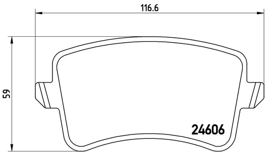 BREMBO P 85 100 Plaquettes de freins Arrière