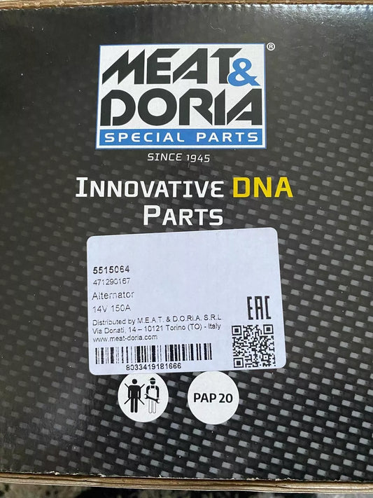 MEAT & DORIA 5515064 Alternateur 14V, 150A, B+,COM, Ø 54 mm