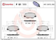 BREMBO P 61 111 Plaquettes de frein Arrière BREMBO