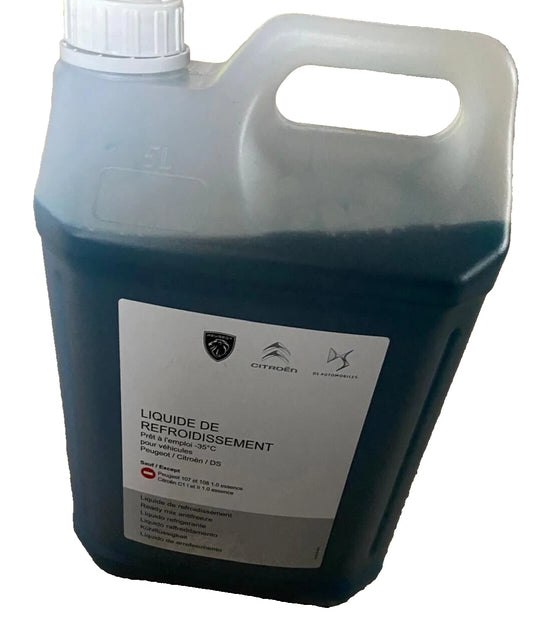 5L Liquide refroidissement 1637756980 PEUGEOT CITROEN Glysantin G33 BLEU VERT