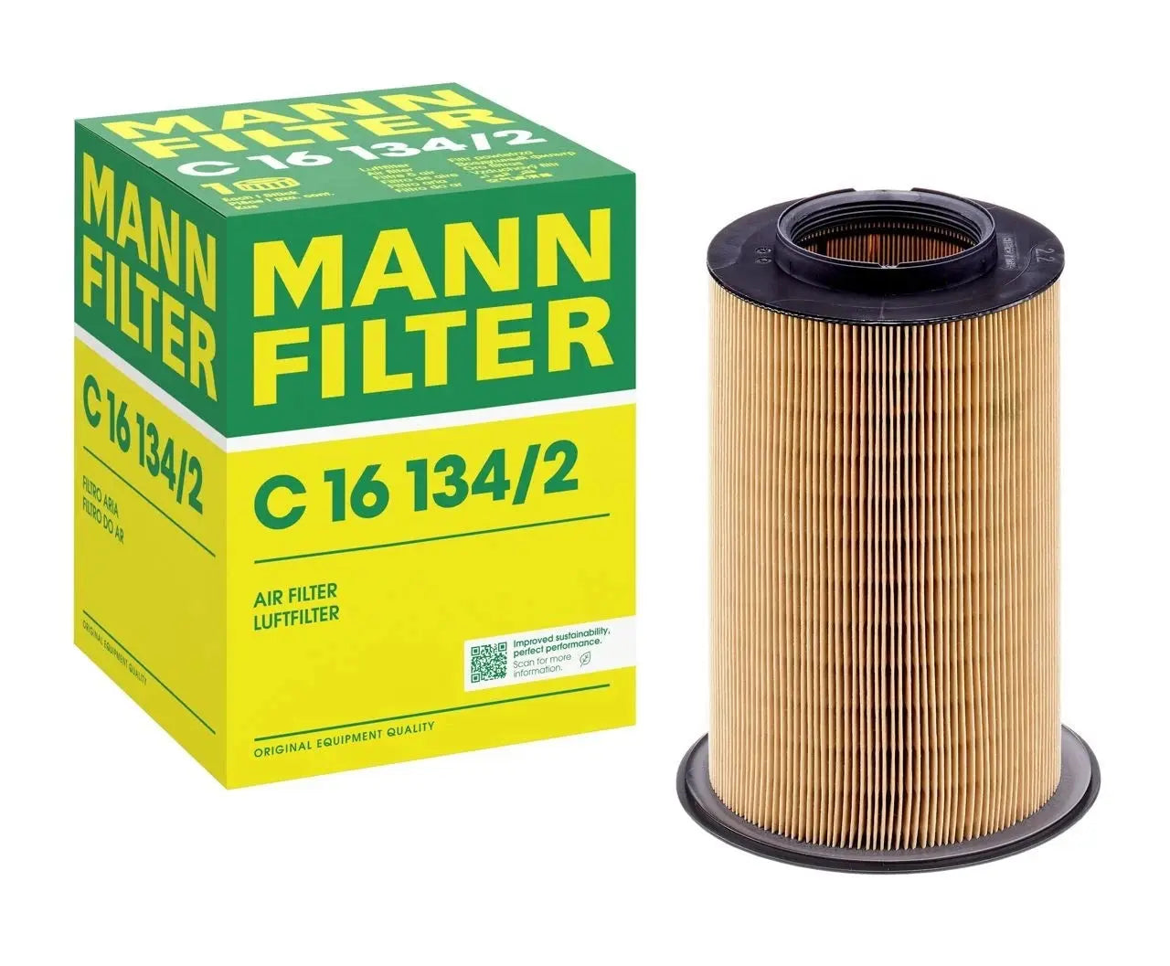 MANN-FILTER C 16 134/2 Filtre à air Ø 133 mm MANN-FILTER