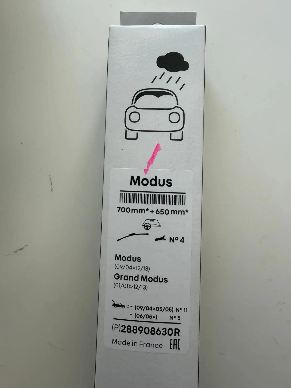 Renault 288908630R BALAI ESSUIE GLACE 700mm/650mm Original RENAULT