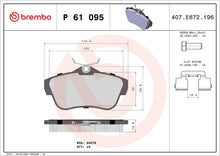 BREMBO Prime P 61 095 Plaquettes de frein BREMBO