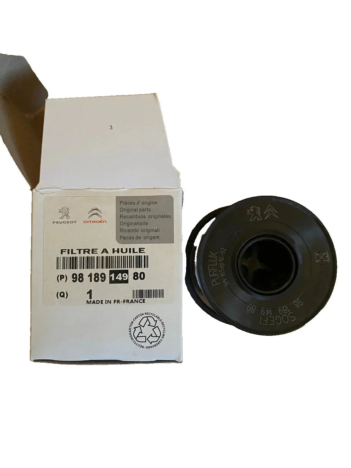 PEUGEOT 9818914980 Filtre à huile ADAPTABLE