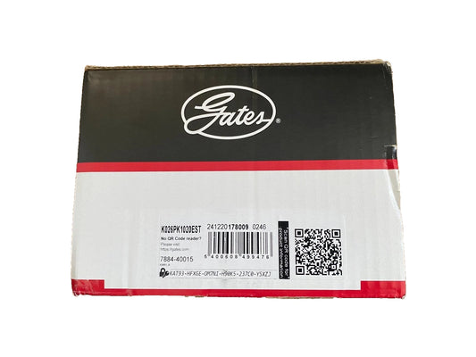 GATES Micro-V Kit ESTART K026PK1020EST Jeu de courroies trapézoïdales à nervures
