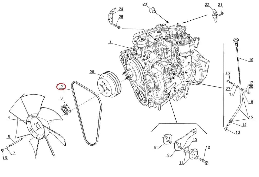 MANITOU 474948 COURROIE ALTERNATEUR PERKINS - GR PARTS