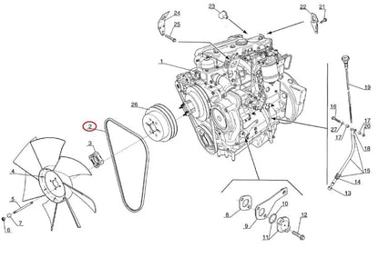 MANITOU 474948 COURROIE ALTERNATEUR PERKINS - GR PARTS