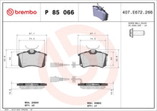 BREMBO Prime P 85 066 Plaquettes de frein contact de signal d'usure inclus BREMBO