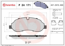 BREMBO P 24 171 Plaquettes de frein BREMBO