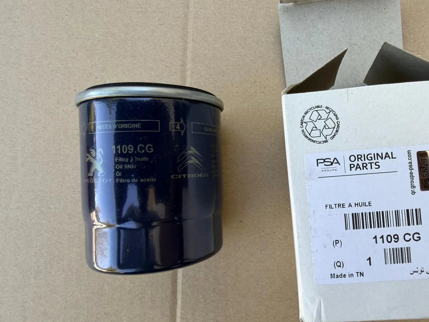 PSA PEUGEOT CITROEN 1109CG Filtre à huile ORIGINAL PSA