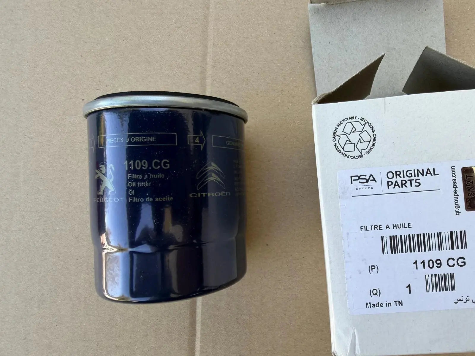 PSA PEUGEOT CITROEN 1109CG Filtre à huile ORIGINAL PSA