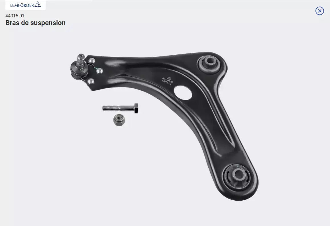 LEMFÖRDER 44015 01 Bras de suspension Essieu avant; gauche LEMFÖRDER