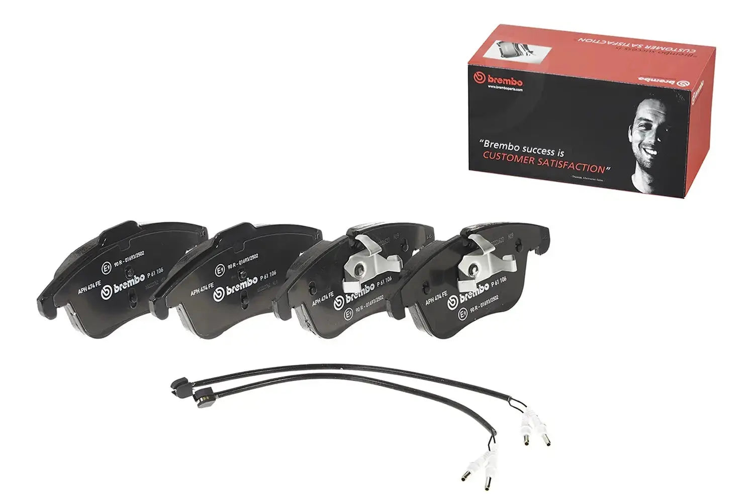 BREMBO Prime P 61 106 Plaquettes de frein contact de signal d'usure inclus BREMBO