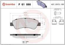 BREMBO P 61 066 Prime Plaquettes de frein BREMBO