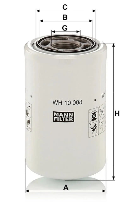 MANN-FILTER WH 10 008 Filtre à huile de transmission