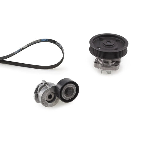 GATES Micro-V Kit KP26PK1183 Pompe à eau+Jeu de courroie trapézoïdale à nervures