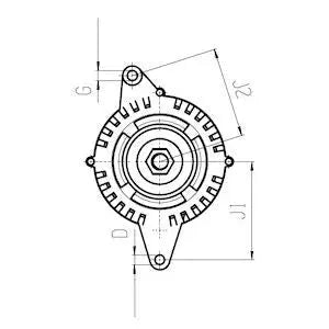 HC-Cargo 116234 Alternateur 14V, 125A, PL72, Ø 54,6 mm HC-Cargo