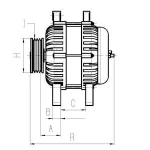 HC-Cargo 116234 Alternateur 14V, 125A, PL72, Ø 54,6 mm HC-Cargo