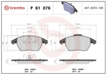 BREMBO P 61 076 Prime Plaquettes de frein - GR PARTS
