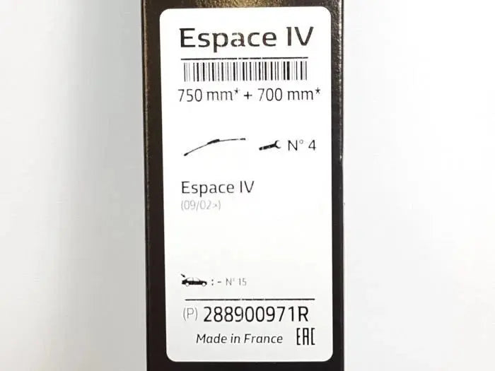 Renault 288900971R Balai D'ESSUIE GLACE Avant Original 750/700mm - GR PARTS