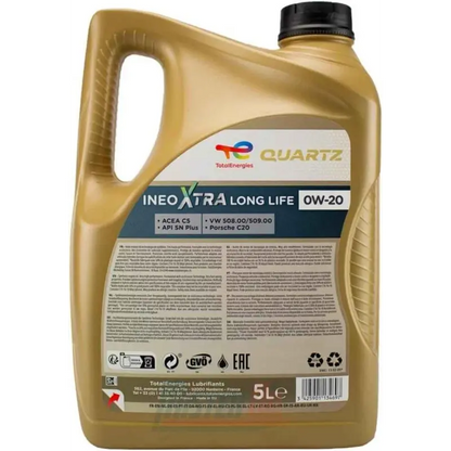 TOTAL 226006 Huile moteur Quartz Ineo Xtra Long Life 0W20 5L TOTAL