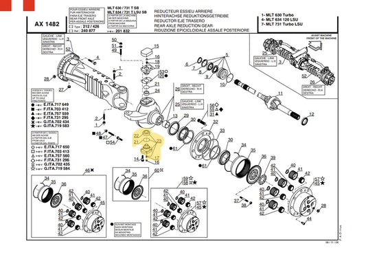PIVOT INF MANITOU Z101746 564898 212.06.700.12 85815845 212.06.700.04